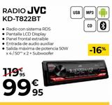 Oferta de Radio de coche JVC por 99,95€ en Feu Vert