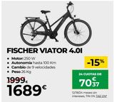 Oferta de Bicicleta eléctrica fischer por 1689€ en Feu Vert