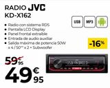 Oferta de Radio de coche JVC por 49,95€ en Feu Vert