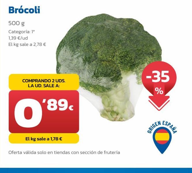 Oferta de Brócoli por 1,78€