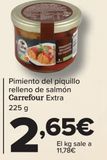 Oferta de Pimiento del piquillo relleno de salmón Carrefour Extra por 2,65€ en Carrefour