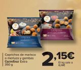 Oferta de Caprichos de marisco o merluza y gambas Carrefour Extra por 2,15€ en Carrefour