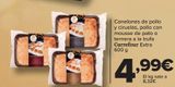 Oferta de Canelones de pollo y ciruelas, pollo con mousse de pato o ternera a la trufa Carrefour Extra por 4,99€ en Carrefour