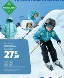 Oferta de Parka de ski con capucha modelo animal unicex infantil  por 27,99€ en Carrefour