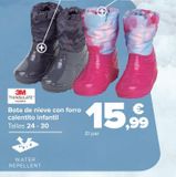 Oferta de Bota de nieve con forro calentito infantil  por 15,99€ en Carrefour