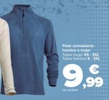 Oferta de Polar semiabierto hombre o mujer por 9,99€ en Carrefour