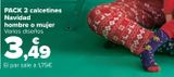 Oferta de PACK 2 Calcetines Navidad hombre o mujer  por 3,49€ en Carrefour
