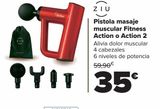 Oferta de Pistola masaje muscular Fitness Actio o Actio  2 por 35€ en Carrefour