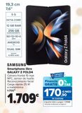 Oferta de Smartphone libre GALAXY Z FOLD4 Samsung por 1709€ en Carrefour