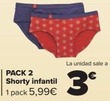 Oferta de PACK 2 Shorty infantil  por 5,99€ en Carrefour