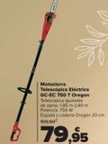 Oferta de Motosierra Telescópica Eléctrica GC-EC 750 T Oregon  por 79,95€ en Carrefour