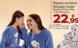 Oferta de Pijama coralina Snoopy mujer  por 22,99€ en Carrefour