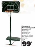 Oferta de Canasta de baloncesto portátil  por 99€ en Carrefour