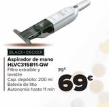 Oferta de Aspirador de mano HLVC315B11-QW Black & Decker por 69€ en Carrefour