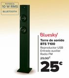 Oferta de Torre de sonido BTS T100 Bluesky por 25€ en Carrefour
