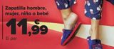 Oferta de Zapatillas hombre, mujer, niño o bebé  por 11,99€ en Carrefour