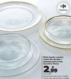 Oferta de Plato hondo o postre cristal filo dorado o plateado gama Arya  Carrefour Home por 2,99€ en Carrefour