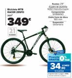 Oferta de Bicicleta MTB RACER 295 FD  por 349€ en Carrefour