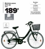 Oferta de Bicicleta paseo CITY 40 por 189€ en Carrefour
