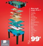 Oferta de Mesa multi juegos 15 en 1  por 99€ en Carrefour