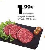 Oferta de 7.99€  (13,27€/kilo) Burguer premium ANGUS, 150 gr., ud.  en Supermercados Lupa