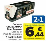 Oferta de En cerveza CRUZCAMPO Gran Reserva  por 6,44€ en Carrefour