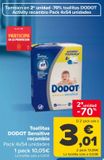 Oferta de Toallitas DODOT Sensitive recambio  por 9,85€ en Carrefour