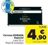 Oferta de Cerveza DORADA Especial  por 4,9€ en Carrefour