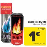 Oferta de Energético BURN por 1€ en Carrefour