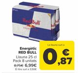 Oferta de Energético RED BULL por 6,99€ en Carrefour