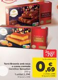 Oferta de Turrón Brownie con nueces o Yema tostada Carrefour Sensation por 2,29€ en Carrefour