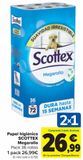 Oferta de Papel higiénico Scottex Megarollo  por 26,99€ en Carrefour
