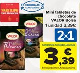 Oferta de Mini tabletas de chocolate VALOR Bolsa  por 3,39€ en Carrefour