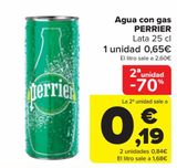 Oferta de Agua con gas PERRIER por 0,65€ en Carrefour