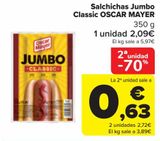 Oferta de Salchichas Jumbo Classic OSCAR MAYER  por 2,09€ en Carrefour
