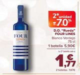 Oferta de D.O. "Rueda" FOUR LINES Blanco Verdejo por 5,9€ en Carrefour