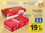 Oferta de Cerveza AMSTEL o CRUZCAMPO, Pack 28 unidades por 19,32€ en Carrefour