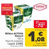 Oferta de Bífidus ACTIVIA Natural por 3,59€ en Carrefour