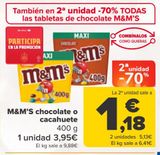Oferta de M&M'S chocolate O cacahuete por 3,95€ en Carrefour