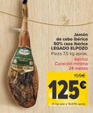 Oferta de Jamón de cebo ibérico 505 raza ibérica LEGADO ELPOZO por 125€ en Carrefour