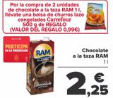 Oferta de Chocolate a la taza RAM por 2,25€ en Carrefour