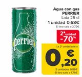 Oferta de Agua con gas PERRIER por 0,68€ en Carrefour