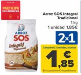 Oferta de Arroz SOS Integral Tradicional por 1,85€ en Carrefour