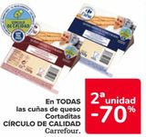 Oferta de En TODAS las cuñas de queso Cortaditas CÍRCULO DE CALIDAD Carrefour en Carrefour