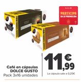 Oferta de Café en cápsulas DOLCE GUSTO por 11,99€ en Carrefour