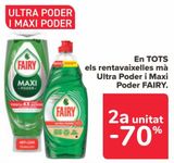 Oferta de En TODOS los lavavajillas mano Ultra Poder y Maxi Poder FAIRY en Carrefour