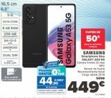 Oferta de Smartphone libre GALAXY A53 5G Samsung por 449€ en Carrefour