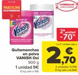 Oferta de Quitamanchas en polvo VANISH Oxi por 9€ en Carrefour
