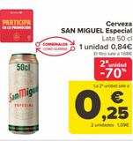 Oferta de Cerveza SAN MIGUEL Especial por 0,85€ en Carrefour