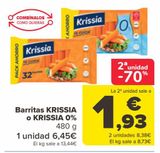 Oferta de Barritas KRISSIA o KRISSIA 0%  por 6,45€ en Carrefour